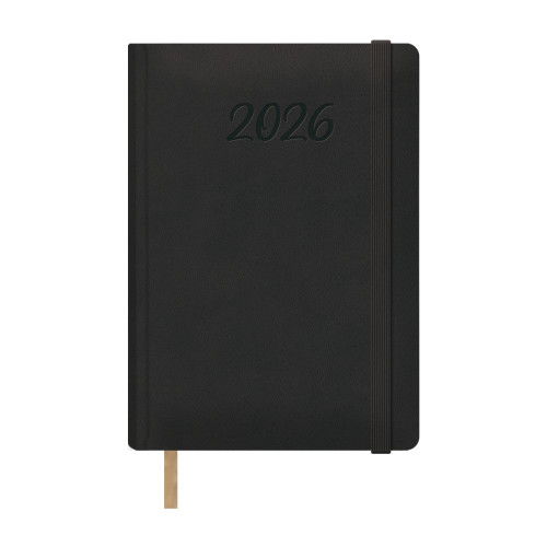 Agenda Anual (2026) Dohe Samba Cosida Tapa Extra Polipiel Con Goma 150X210 D/P Negro