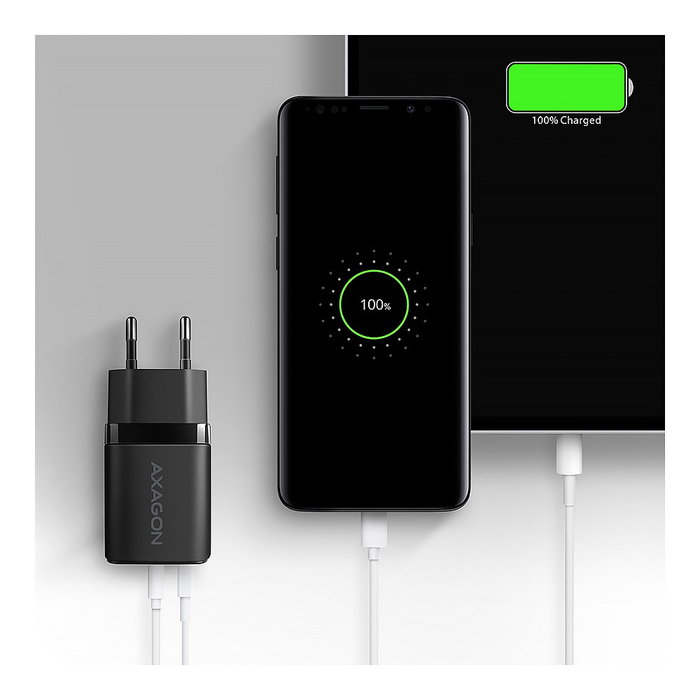 Axagon ACU-PQ20 Cargador de Pared 20 W QC3.0/AFC/FCP + PD USB-C Negro Axagon ACU-PQ20 Cargador de Pared 20 W QC3.0/AFC/FCP + PD USB-C Negro