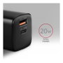 Axagon ACU-PQ20 Cargador de Pared 20 W QC3.0/AFC/FCP + PD USB-C Negro