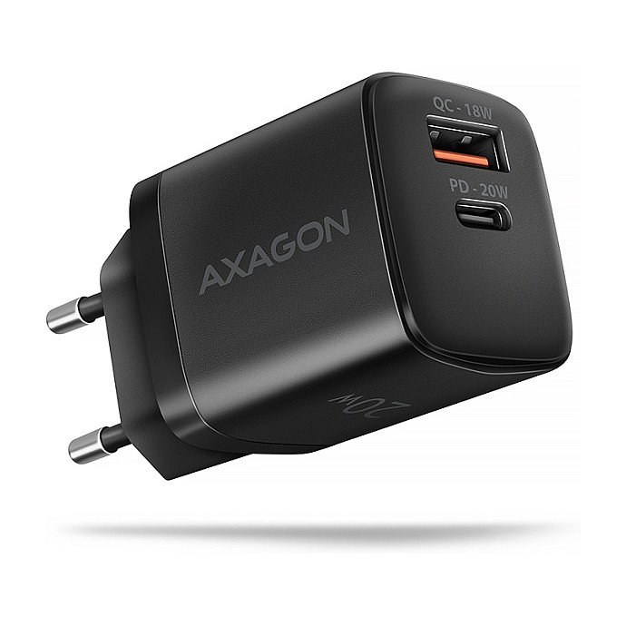 Axagon ACU-PQ20 Cargador de Pared 20 W QC3.0/AFC/FCP + PD USB-C Negro Axagon ACU-PQ20 Cargador de Pared 20 W QC3.0/AFC/FCP + PD USB-C Negro