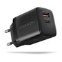 Axagon ACU-PQ20 Cargador de Pared 20 W QC3.0/AFC/FCP + PD USB-C Negro