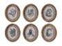 DKD Home Decor Cuadro Mediterraneo Azul Blanco Cristal Ratan (6 Unidades)