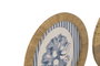 DKD Home Decor Cuadro Mediterraneo Azul Blanco Cristal Ratan (6 Unidades)