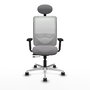 PIQUERAS Y CRESPO Silla de oficina Zulema con mecanismo Sincro/Traslack, Gris y Blanco