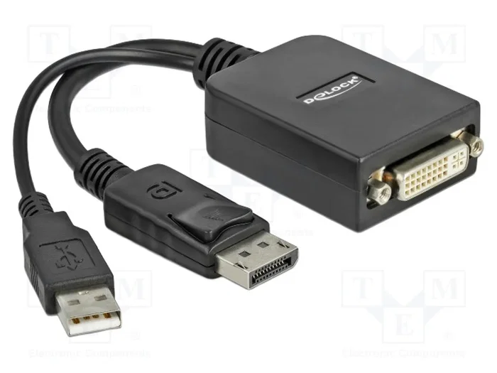 DeLOCK 61855 Adaptador de vídeo DisplayPort macho a DVI-I hembra
