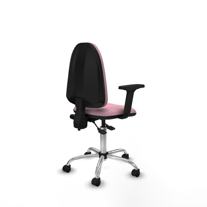 PIQUERAS Y CRESPO Silla de oficina Aýna Rosa con mecanismo de doble maneta