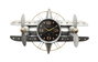 DKD Home Decor Reloj de Pared Metal Avión Plateado