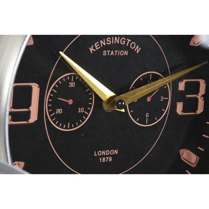 DKD Home Decor Reloj Pared Vintage Bolai avion 25 Plateado Dorado 77.5 x 46 x 15 cm