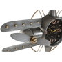 DKD Home Decor Reloj Pared Vintage Bolai avion 25 Plateado Dorado 77.5 x 46 x 15 cm