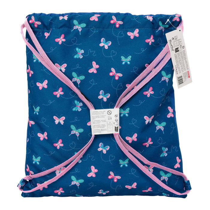 Bolsa Mochila con Cuerdas BlackFit8 Mariposas Multicolor 35 x 40 x 1 cm