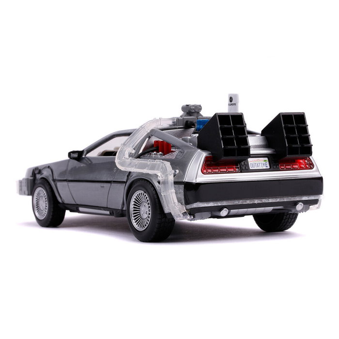 JADA TOYS Réplica Coche DeLorean Regreso al Futuro II Escala 1:24 JADA TOYS Réplica Coche DeLorean Regreso al Futuro II Escala 1:24