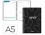Liderpapel Agenda Escolar 2026-2027 Espiral Classic Día Página A5 Bilingüe Negro - Papel FSC 70g, Simply Interior, Calendario Bianual