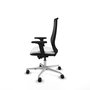 PIQUERAS Y CRESPO Silla de oficina Mardos con mecanismo Sincro/Traslack, Blanco/Negro
