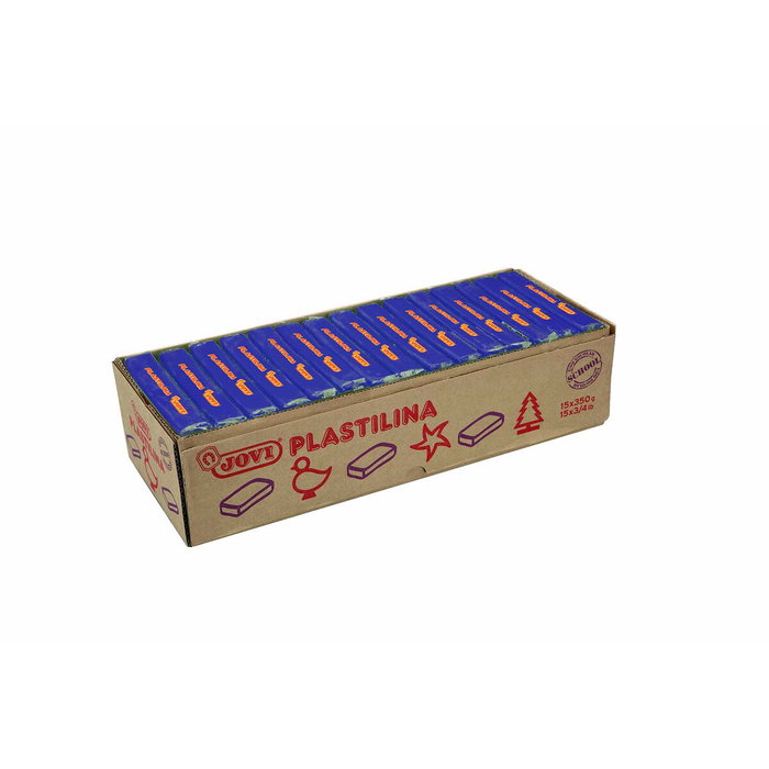 Jovi Plastilina Pastilla Azul Oscuro Caja de 15 Unidades