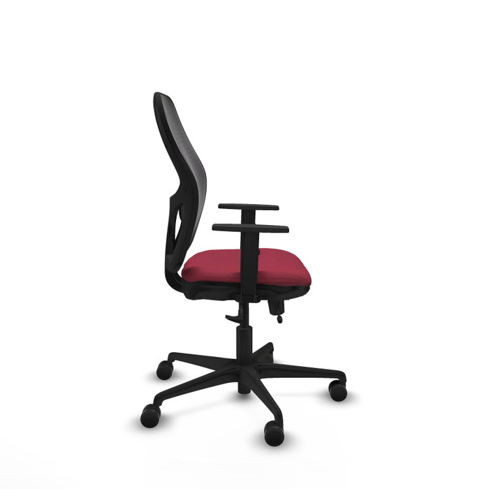 PIQUERAS Y CRESPO Silla de oficina Jorquera con mecanismo Sincro/Traslack, Tela Granate y Malla Negra PIQUERAS Y CRESPO Silla de oficina Jorquera con mecanismo Sincro/Traslack, Tela Granate y Malla Negra