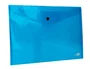 Liderpapel 34042 Carpeta Dossier con Broche, Polipropileno, DIN A4, Azul Transparente, Capacidad 50 Hojas