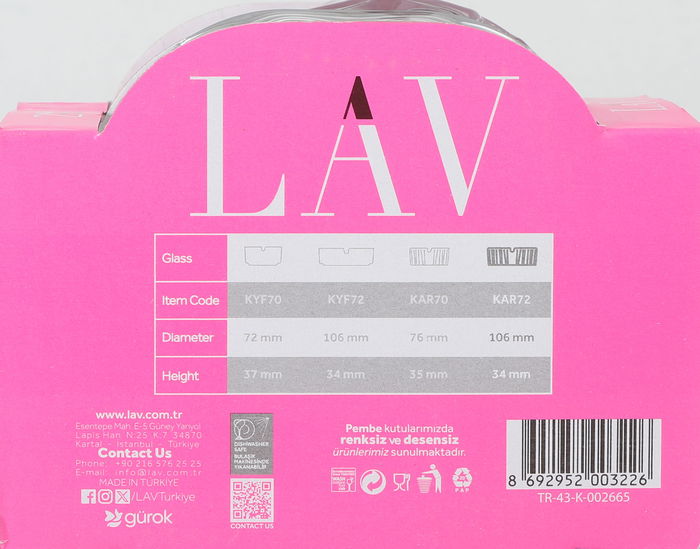 Lav Set 2 Ceniceros "Karina" 10 cm (24 Cajas)