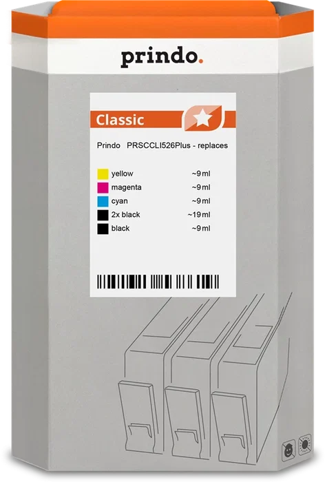 Prindo Multipack Classic Negro/Cian/Magenta/Amarillo PRSCCLI526Plus Prindo Multipack Classic Negro/Cian/Magenta/Amarillo PRSCCLI526Plus