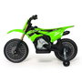 INJUSA Moto Cross Kawasaki KX85 Juguete Eléctrico 12V para Niños +3 Años, Color Verde, con Batería y Cargador, Dimensiones 103 x 52 x 65.5 cm