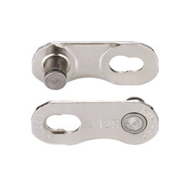 KMC Conector de cadena FLATNR 1/2" x 11/128" para 9/10/11 velocidades - Plata (2 unidades)