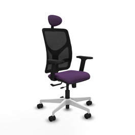 PIQUERAS Y CRESPO Silla de oficina Motilla con mecanismo Sincro/Traslack Morado y Negro