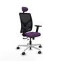 PIQUERAS Y CRESPO Silla de oficina Motilla con mecanismo Sincro/Traslack Morado y Negro