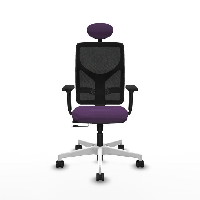 PIQUERAS Y CRESPO Silla de oficina Motilla con mecanismo Sincro/Traslack Morado y Negro