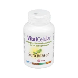 SURA VITASAN Vital Celular 60 Cápsulas - Protección Antioxidante con Astrágalo, N-acetil-cisteína, Ácido R(+)-Lipoico, Vitamina C y E