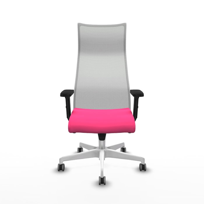 PIQUERAS Y CRESPO Sillón Albacete con Mecanismo Sincro, Similpiel Rosa y Malla Blanca PIQUERAS Y CRESPO Sillón Albacete con Mecanismo Sincro, Similpiel Rosa y Malla Blanca