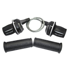 SRAM Set de Mandos MRX Twister 3x7 Velocidades con Puños y Cables para Bicicleta