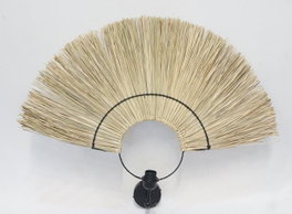 DKD Home Decor Pantalla de Fibra y Metal 70x6x45 Marrón Natural