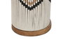 DKD Home Decor Lámpara de Pie Algodón y Rafia Trenzado Crudo/Bicolor