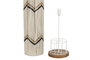 DKD Home Decor Lámpara de Pie Algodón y Rafia Trenzado Crudo/Bicolor