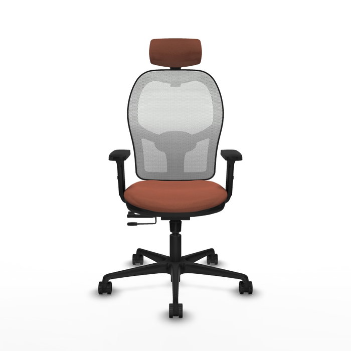 PIQUERAS Y CRESPO Silla de oficina Jorquera con mecanismo Sincro/Traslack, Marrón y Blanco PIQUERAS Y CRESPO Silla de oficina Jorquera con mecanismo Sincro/Traslack, Marrón y Blanco