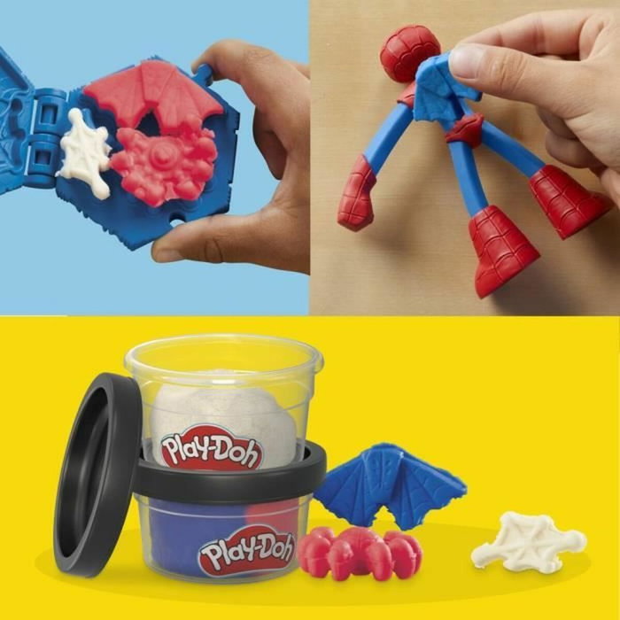 Hasbro Play-Doh Spider-Man My Web Creator con figura flexible