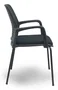 PIQUERAS Y CRESPO Silla Opti519 con brazos fijos y chasis negro