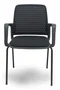 PIQUERAS Y CRESPO Silla Opti519 con brazos fijos y chasis negro