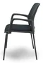 PIQUERAS Y CRESPO Silla Opti519 con brazos fijos y chasis negro