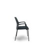 FORÖL Silla Opti519 tapizada en PVC/Tela Negro con brazos fijos
