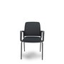 FORÖL Silla Opti519 tapizada en PVC/Tela Negro con brazos fijos