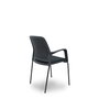 FORÖL Silla Opti519 tapizada en PVC/Tela Negro con brazos fijos