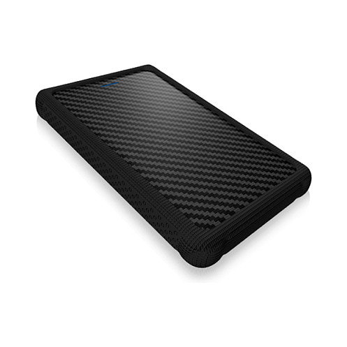ICY BOX IB-223U3a-B Carcasa Externa para 2,5 Pulgadas con Funda de Silicona y USB 3.0