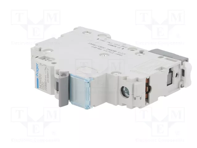 HAGER NDN120 Interruptor magnetotérmico 1 polo 20A 10kA HAGER NDN120 Interruptor magnetotérmico 1 polo 20A 10kA