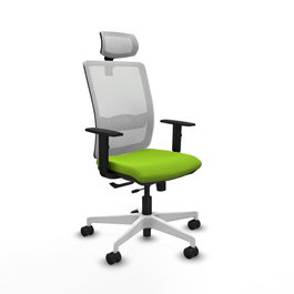 PIQUERAS Y CRESPO Silla de oficina Haches Pistacho y Blanco