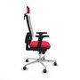 PIQUERAS Y CRESPO Silla de oficina Horna con mecanismo Sincro, Rojo y Blanco
