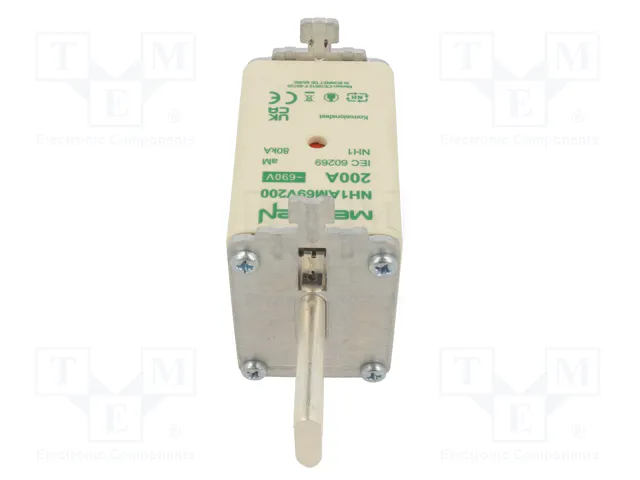 MERSEN Fusible NH1 de Cartucho Cerámico 200A 690VAC MERSEN Fusible NH1 de Cartucho Cerámico 200A 690VAC