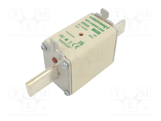 MERSEN Fusible NH1 de Cartucho Cerámico 200A 690VAC MERSEN Fusible NH1 de Cartucho Cerámico 200A 690VAC