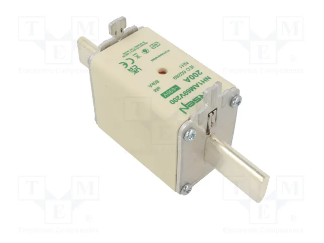 MERSEN Fusible NH1 de Cartucho Cerámico 200A 690VAC MERSEN Fusible NH1 de Cartucho Cerámico 200A 690VAC