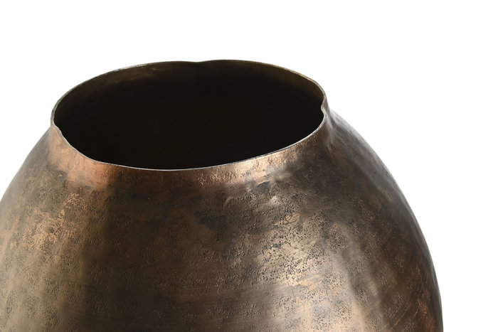 DKD Home Decor Jarrón de Aluminio Desgastado Dorado y Bronce Nadir DKD Home Decor Jarrón de Aluminio Desgastado Dorado y Bronce Nadir