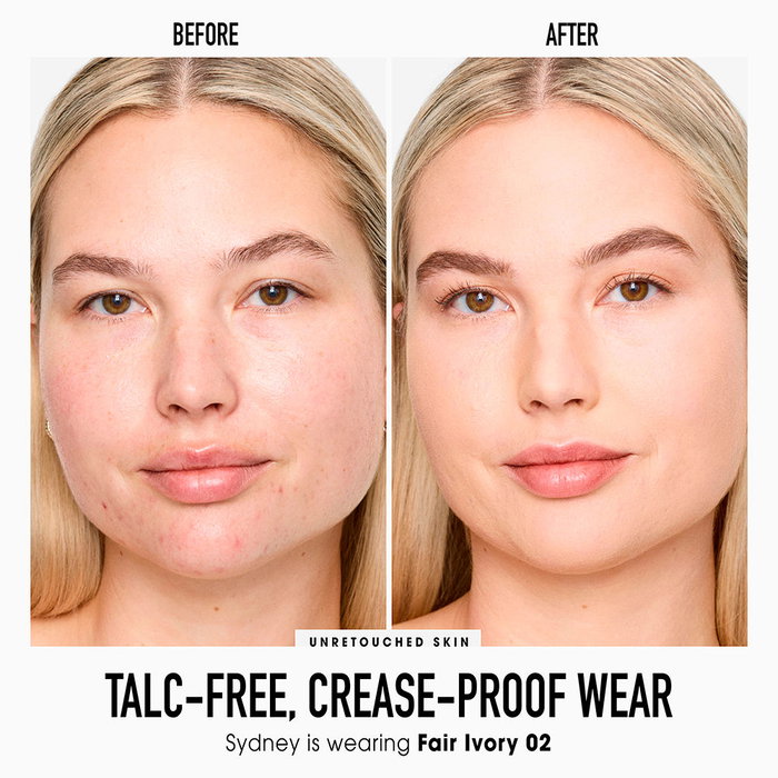 Bare Minerals Base de Maquillaje Compacta Mineral SPF 15, Cobertura Ajustable y Larga Duración, #02 Fair Ivory, 8 g